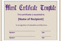 10+ Merit Certificate Templates | Word, Excel &amp;amp; Pdf With Unique Merit with regard to Awesome Merit Award Certificate Templates