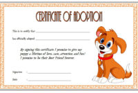 10+ Pet Adoption Certificate Editable Templates Free Download pertaining to Dog Birth Certificate Template Editable