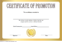 12 Certificate Of Promotion Templates Free Download with regard to New Grade Promotion Certificate Template Printable