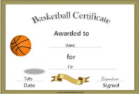13 Free Sample Basketball Certificate Templates - Printable Samples within Basketball Tournament Certificate Template