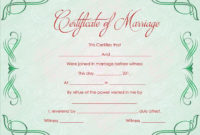 22+ Editable Marriage Certificate Templates (Word And Pdf Format) In pertaining to Stunning Marriage Certificate Editable Templates