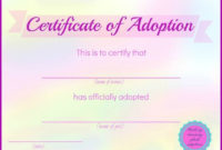 30 Free Printable Adoption Papers In 2020 | Adoption Certificate, Pet for Fresh Dog Adoption Certificate Template