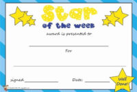 30 Free Printable Student Of The Month Certificate Templates In 2020 intended for Star Student Certificate Templates