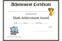 38 Free Printable Math Certificates | Awards Certificates Template throughout Awesome Science Achievement Certificate Templates
