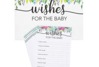 50-Count Baby Shower Guest Activity Cards - Wishes For Baby - 5 X 7 intended for Fantastic Baby Shower Gift Certificate Template  7 Ideas