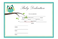 50 Free Baby Dedication Certificate Templates – Printable Regarding for Stunning Certificate For Best Dad 9 Best Template Choices