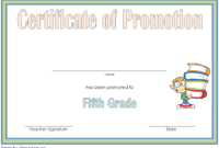 5Th Grade Promotion Certificate Template Free 3 In 2020 | Certificate with Grade Promotion Certificate Template Printable