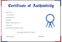 6 Certificate Of Authenticity Autograph Template Free 01837 | Fabtemplatez pertaining to Top Certificate Of Authenticity Templates