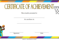 7 Basketball Achievement Certificate Editable Templates regarding Best Basketball Tournament Certificate Template