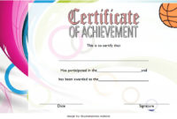 7 Basketball Achievement Certificate Editable Templates throughout Free School Promotion Certificate Template 10 New Designs