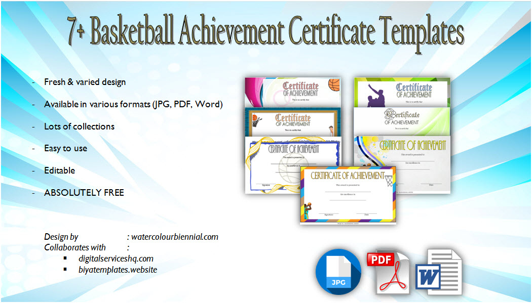 7 Basketball Achievement Certificate Editable Templates within Awesome Download 7 Basketball Participation Certificate Editable Templates