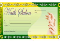 7+ Free Printable Manicure Gift Certificate Template Ideas Intended For for Best Nail Salon Gift Certificate Template