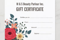 8 Hair Salon Gift Certificate Template - Template Free Download regarding Beauty Salon Gift Certificate
