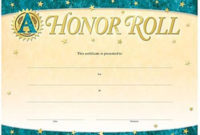 A Honor Roll Gold Foil-Stamped Certificates | Positive Promotions inside Fresh Editable Honor Roll Certificate Templates