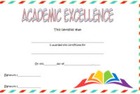 Academic Excellence Certificate – 7+ Template Ideas with New Academic Excellence Certificate
