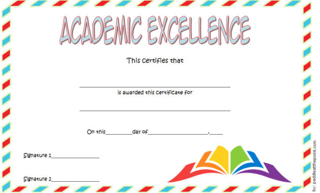 Academic Excellence Certificate - 7+ Template Ideas with New Academic Excellence Certificate