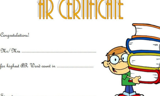 Accelerated Reader Certificate - 7+ Free Template Ideas intended for Amazing Lifeway Vbs Certificate Template