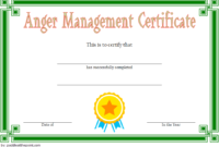 Anger Management Certificate Template 2 with Fresh Certificate Of Job Promotion Template 7 Ideas