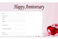 Anniversary Gift Certificate – 10+ Templates Ideas with regard to Best Baby Shower Winner Certificate Template 7 Ideas
