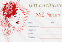 Artistic Salon Gift Certificate Template | Printable Gift Certificate with regard to Printable Hair Salon Gift Certificate Template