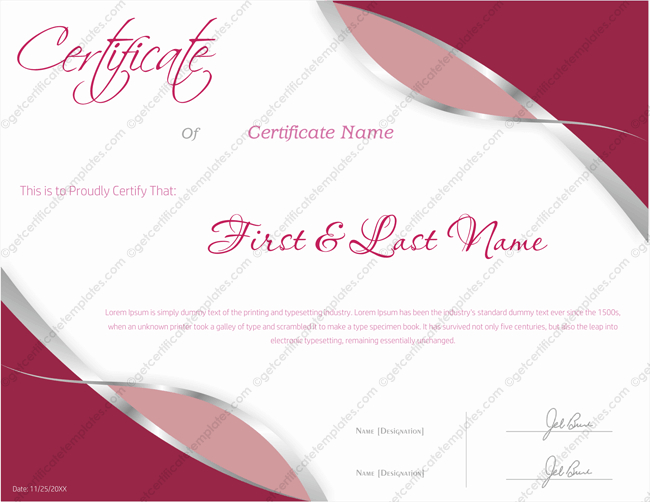 Award Certificate Template 142 - For Word for Rabbit Birth Certificate Template  2019 Designs