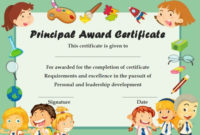 Awesome Collection Of Kids Certificate Template: 20+ Free Downloads In in Free Outstanding Effort Certificate Template