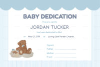 Baby Dedication Certificate Design Template In Psd, Word, Publisher in Baby Dedication Certificate Templates