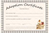 Baby Doll Birth Certificate Template - Professional Template Ideas with regard to New Pet Birth Certificate Template