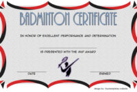 Badminton Certificate Template Free 5 | Certificate With Unique intended for Top Badminton Certificate Template