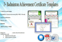 Badminton Certificate Templates [8+ Spectacular Designs] for Table Tennis Certificate Templates  10 Designs