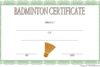 Badminton Certificate Templates [8+ Spectacular Designs] with Badminton Certificate Templates