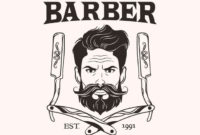 Baixe Logotipo De Barbearia Na Luz De Fundo Gratuitamente In 2020 intended for Barber Shop Certificate  Printable 2020 Designs