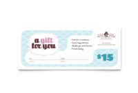 Bakery &amp;amp; Cupcake Shop Gift Certificate Template Design with regard to Stunning Holiday Gift Certificate Template  10 Designs