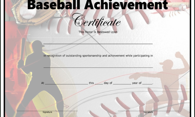 Baseball Achievement Certificate - Are You Into Sports And Looking within Baseball Award Certificate Template