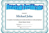 Baseball Award Certificate Template | Formal Word Templates | Baseball inside Baseball Achievement Certificate Templates