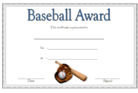 Baseball Certificate Template Free: 14+ Award Designs In 2020 throughout Mvp Award Certificate Templates  Download