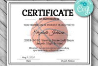 Basketball Certificate | Certificate Template, Printable Certificates for Basketball Certificate Templates