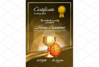 Basketball Certificate Diploma With , #Sponsored, #Vector#Cup#Award# in Basketball Tournament Certificate Templates