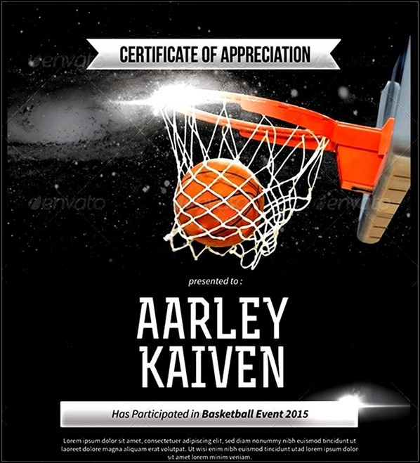 Basketball Certificate Templates - Sample Templates within Basketball Tournament Certificate Templates