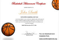 Basketball Certificate Templates - Word Templates intended for Stunning Basketball Certificate Templates