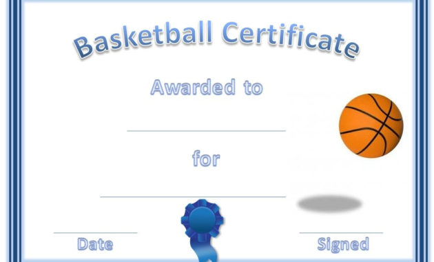 Basketball Certificates | Free Basketball, Basketball Awards, Awards intended for Printable Softball Certificate Templates