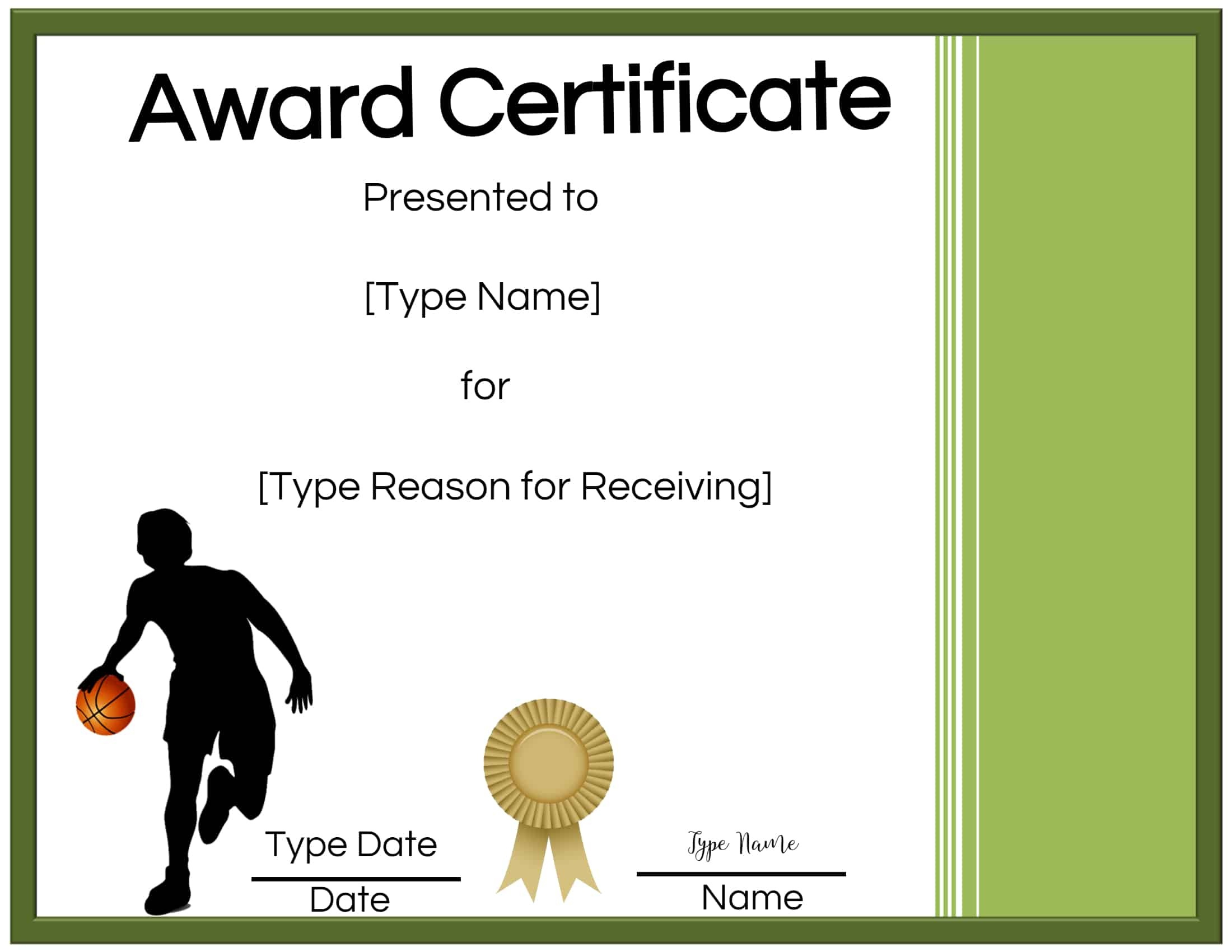Basketball Participation Certificate Free Printable | Free Printable regarding Top Netball Participation Certificate Templates