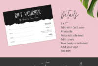 Beauty Gift Voucher Template- Printable Salon Diy Gift Certificate - Word intended for Fantastic Hair Salon Gift Certificate Templates