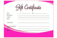 Beauty Salon Gift Certificate Template Free (Design 1) | Salon Gifts in Beauty Salon Gift Certificate