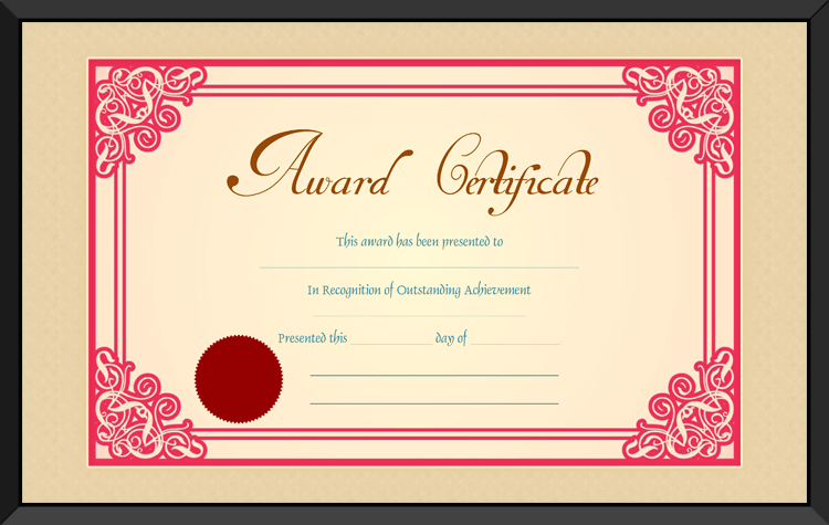 Best Achievement Award Certificate Template regarding Top Rabbit Birth Certificate Template  2019 Designs