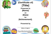 Bible Character Church Certificate Template | Vacation Bible School pertaining to Lifeway Vbs Certificate Template