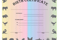 Birth Certificate Template And To Make It Awesome To Read pertaining to New Pet Birth Certificate Template