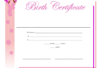 Birth Certificate Template For Girls Download Printable Pdf with regard to Fillable Birth Certificate Template