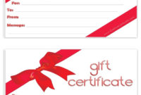 Blank Gift Certificate | Free Gift Certificate Template, Christmas Gift throughout Fantastic Christmas Gift Certificate Template