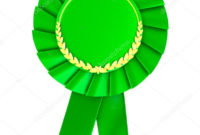 Blank Green Award Badge. ⬇ Stock Photo, Image© Alexmit #19923031 regarding Art Award Certificate  Download 10 Concepts